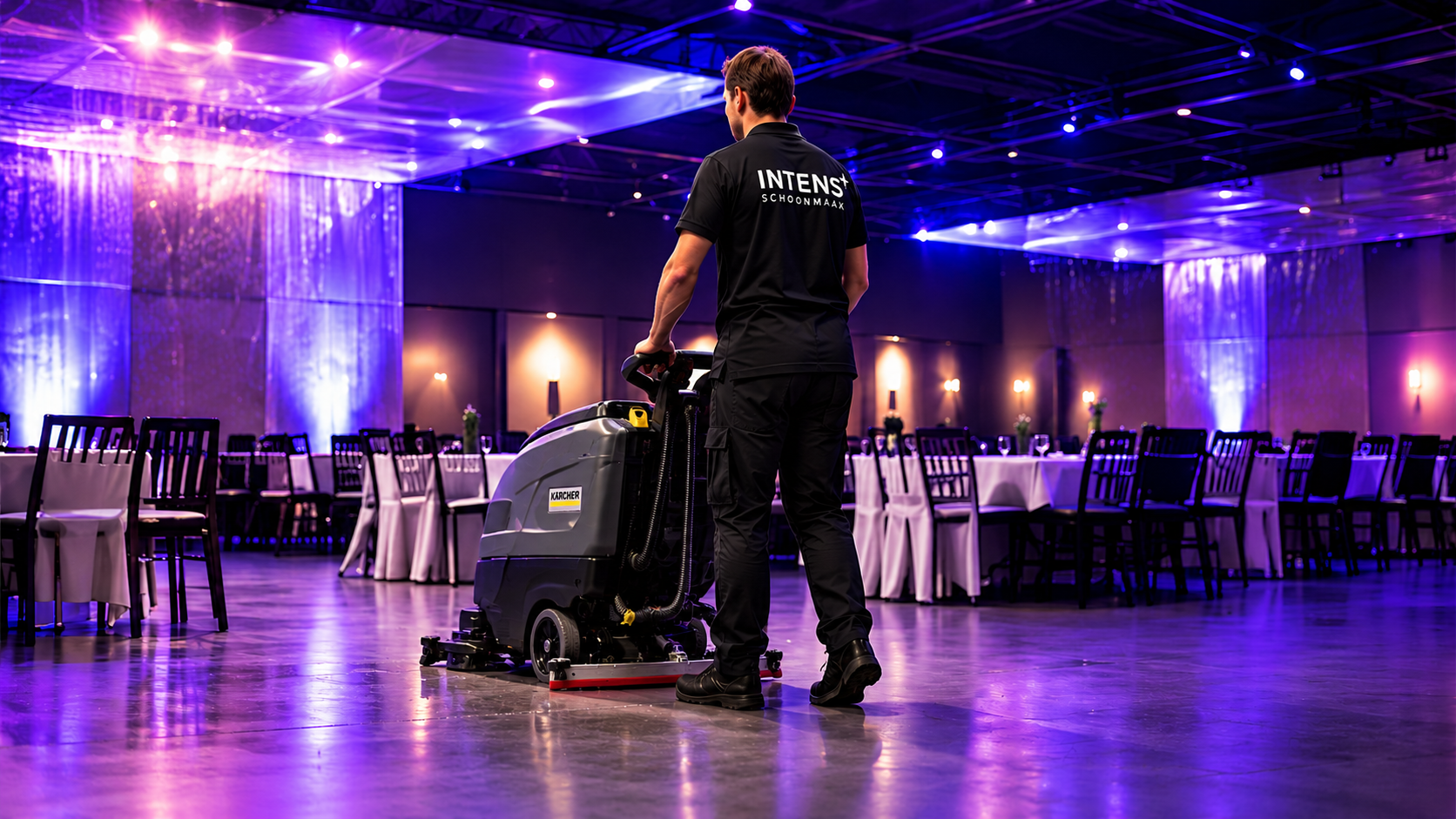 Professionele Schoonmaak in Paars Licht