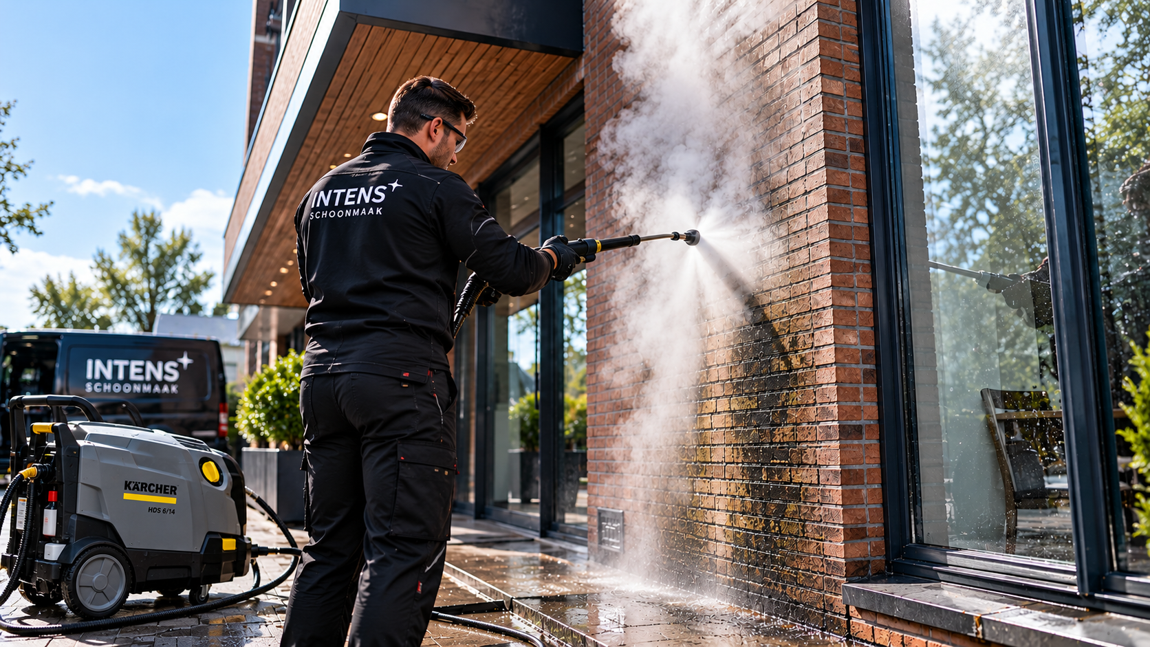 Professionele gevelreiniging met stoom