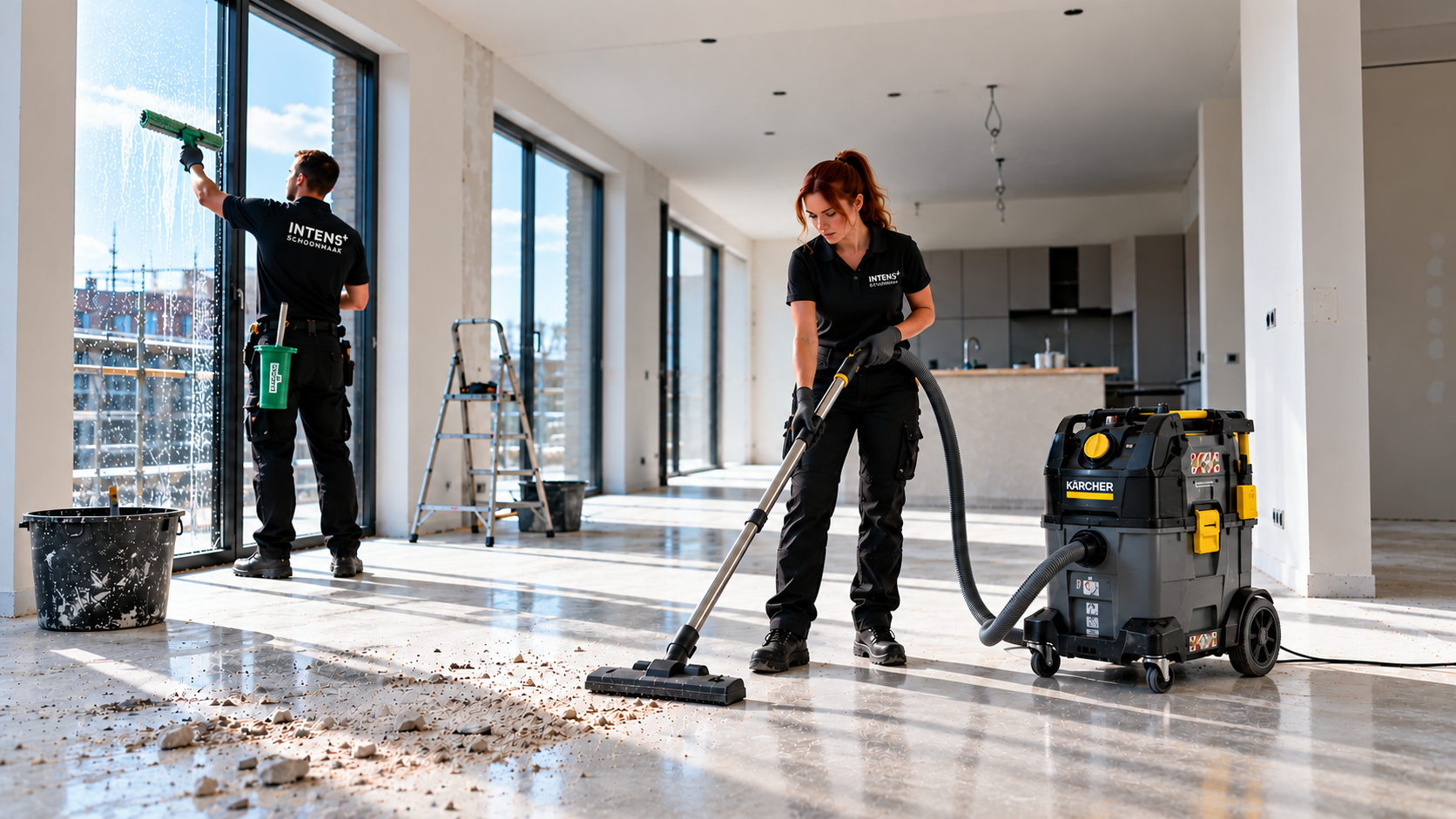 Professionele schoonmaak tijdens renovatie